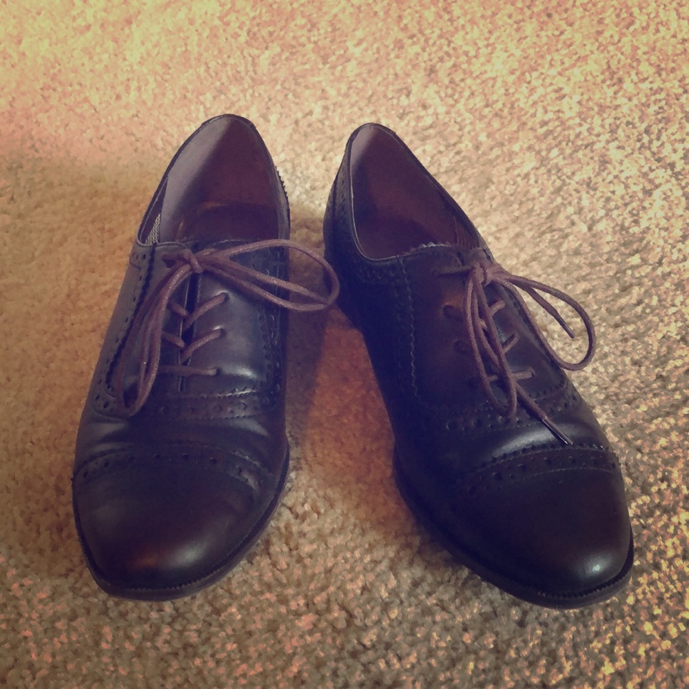 Dark brown ModCloth saddle shoes